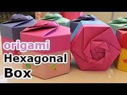 origami hexagonal gift box tutorial