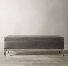 Enhance your home with a tasteful upholstered bench or settee to create additional comfort and storage in your entryway and living room. French Contemporary Leather End Of Bed Storage Bench In 2020 End Of Bed Bench Bed Bench Storage Restoration Hardware Bedroom