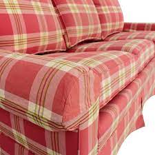 plaid skirted sleeper sofa 85 off