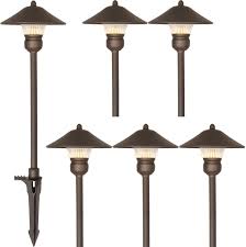 Amazon Com 6 Pack Low Voltage Led Landscape Pathway Light 3w 150lm 12v Wired For Outdoor Yard Lawn Die Cast Aluminum Construction 30 Watt Equivalent 15 Year Lifespan Home Improvement