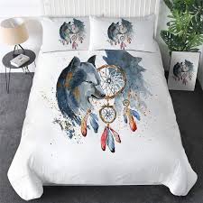 Two Wolves Dream Catcher Bedding Set