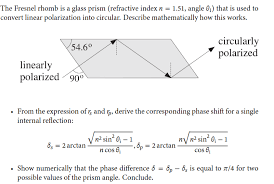 The Fresnel Rhomb Is A Glass Prism