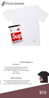 Supreme X Hanes Tagless T Shirt New Sizing Chart In Pictures
