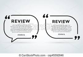 Website Review Quote Citation Blank Template Vector Icon Comment