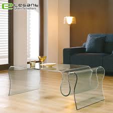 modern style wavy clear bent glass