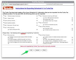 Schedule K1 And Turbotax View Online And Import It To