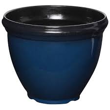 Outdoor Resin Round Glossy Planter