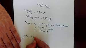 how to calculate mark up percene