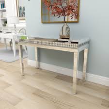 Silver Wood Glam Console Table 47 X