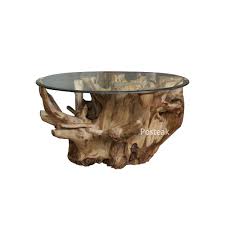 Finish and design the material used to make the table is fine quality teak wood, which ensures the durability of the product. Teak Root Coffee Table Round Posteak Furniture Collection