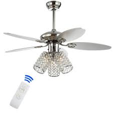 Light kits is one thing home depot fan owners look for, for their ceiling fan. Jonathan Y Kris 42 In Chrome 3 Light Crystal Led Ceiling Fan With Light And Remote Jyl9705a The Home Depot