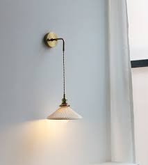 Ceramic Wall Sconce Art Deco Lamp Mid