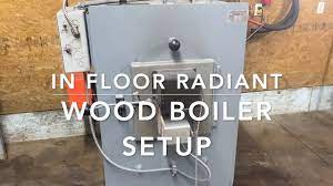 wood boiler heating concrete floors