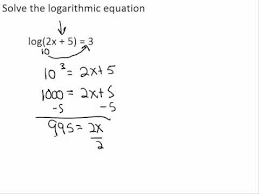 Solve Log Equation With A Log On One