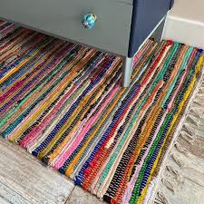 rug rag rugs multi colour mat recycled