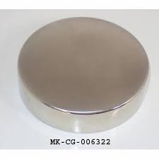 mki silver round metal paperweight for