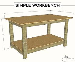 simple diy workbench with 2x4 lumber