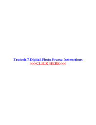 trutech digital photo frame instruction