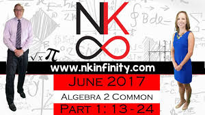 Nys Algebra 2 Common Core Regents June 2017 Part 1 13 24
