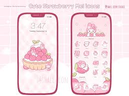 Cute Strawberry Mel Icon Pack Shall S