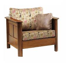 Franchi Fabric Lounge Chair With Wood
