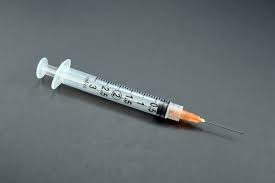 exel luer lock syringe with needle