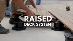 Commonly made of a flexible pvc plastic material, these patio tiles add comfort to patio flooring over concrete with unmatched drainage capabilities. Deck Over A Flat Roof Youtube