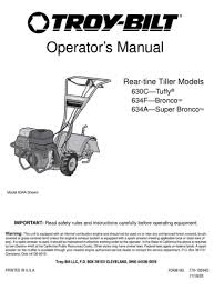 Troy Bilt Tiller Manual S For