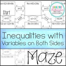 Maze Activity Graphing Inequalities