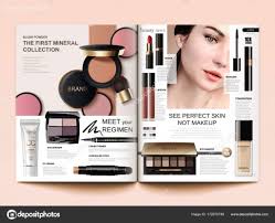 cosmetic magazine template stock vector