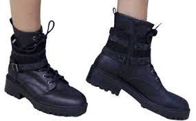 black biker boots size 6uk 39eur
