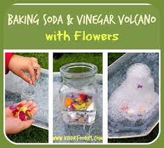 baking soda and vinegar volcano with