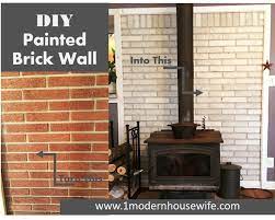 diy how to paint a brick fireplace