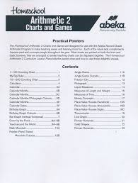 Abeka Homeschool Arithmetic Charts Games Grade 2 New Edition
