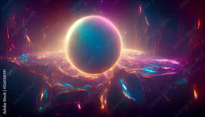 3d render mive cosmic portal with