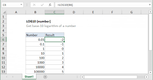 Excel Log10 Function Exceljet
