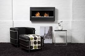 Fireplace Ethanol Fireplace Black Walls