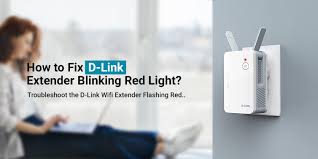 d link extender blinking red light