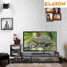 klaxon decor l shape wooden tv and led