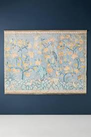 Layla Blue Fl Paper Wall Tapestry