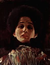 <b>Gustav Klimt</b> Damenbildnis en Face Wandbilder - Gustav-Klimt-Damenbildnis-en-Face_600