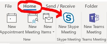 schedule a skype for business meeting
