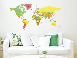 Countries Of The World Map Wall Sticker