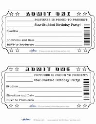 Printable Ticket Template Blank Ticket Template Word Best Resume