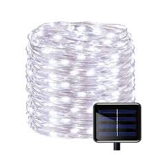 Outdoor Sting Lights Solar Powered Copper Wire Lights 150 Led 50ft Waterproof Christmas Decor String Light Ambiance Lighting For Christmas Tree