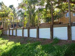 corrugated metal retaining wall
