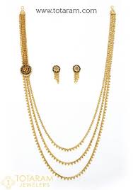 long necklace drop earrings set