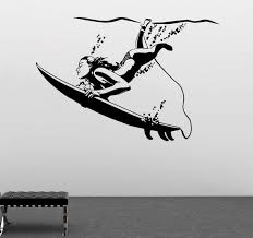 Surfing Wall Vinyl Decal Surfer Wall