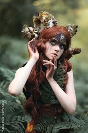 red haired faun with dark makeup