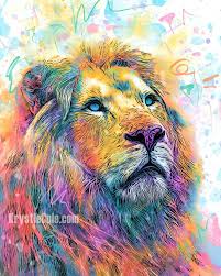 Lion Art Print On Canvas Or Paper Lion